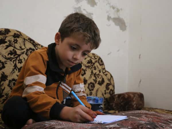 Issa is an orphan from the Aleppo countryside
