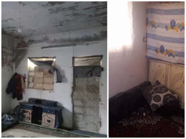 A family lives in a house that lacks minimum living necessities