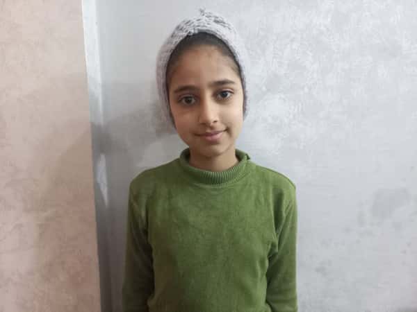 Shahed, an orphan girl from Gaza.