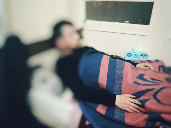 Young man suffering from loneliness and psychiatric fatigue!