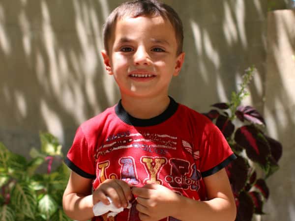 Mohammed is an orphan child from Idlib.