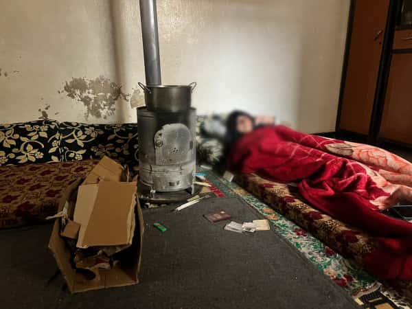 She is alone with no supporter.