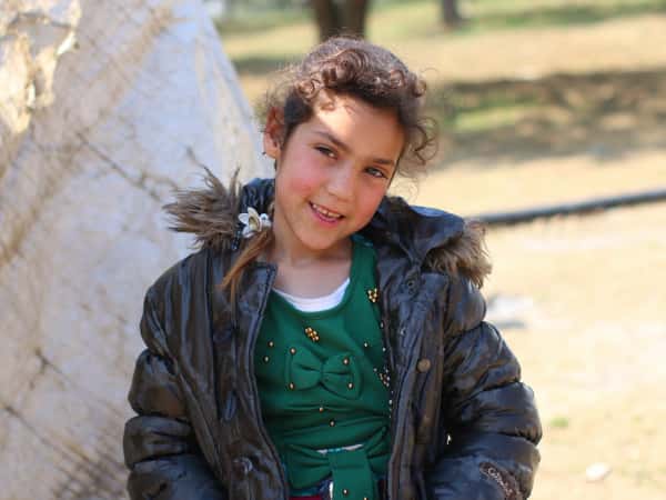 Raneem, a child orphaned by the earthquake.
