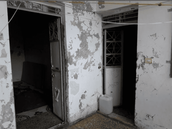 Family suffering from poverty,diseases and displacement