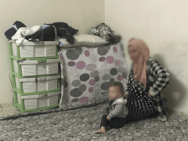 A mother living with her child in Turkey