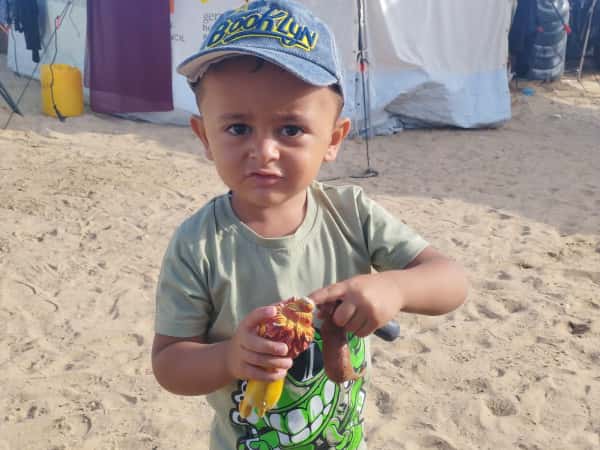 Suhail is an orphaned child from Gaza.