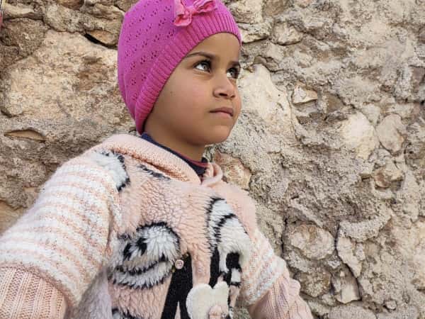 Amina, a child orphaned by the earthquake