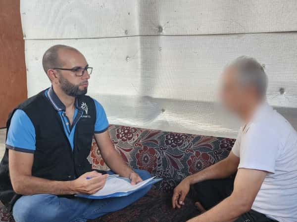 His hernia caused by work has left him unable to continue working.