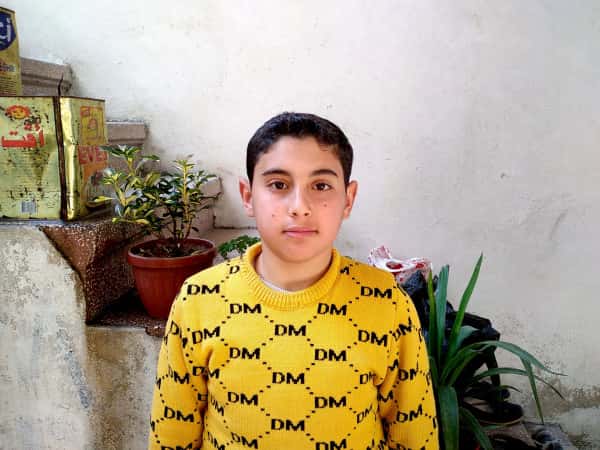 Muhammad Nour is an orphan child without a breadwinner