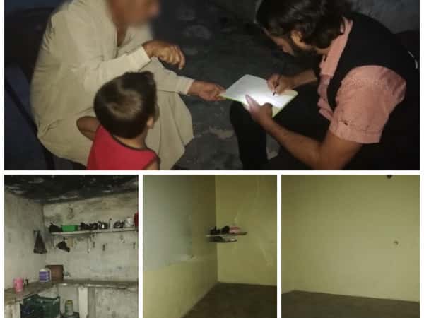 Their house has destroyed and their child has injured due to the bombardment