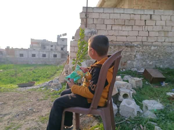 Shaaban was orphaned by the earthquake