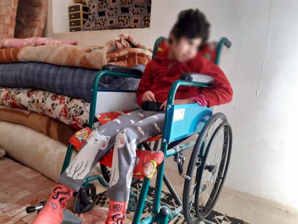 The little Hala suffers from cerebral atrophy and hemiplegia. She needs medication and special food