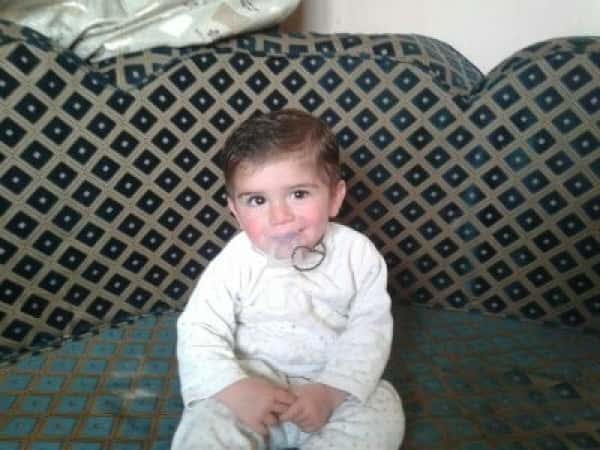 A baby suffering from birth asphyxia