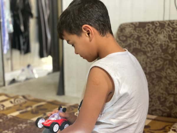 Yousef is an orphan child in one of the camps in Aarsal.
