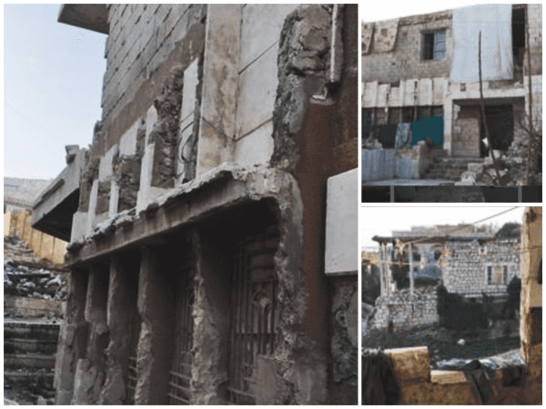 displaced family lives in a house deprived from life essentials