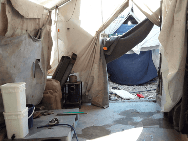 A family is waiting for your help in their empty tent
