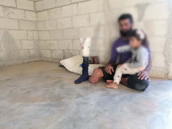 Mohammad lost his leg and needs support
