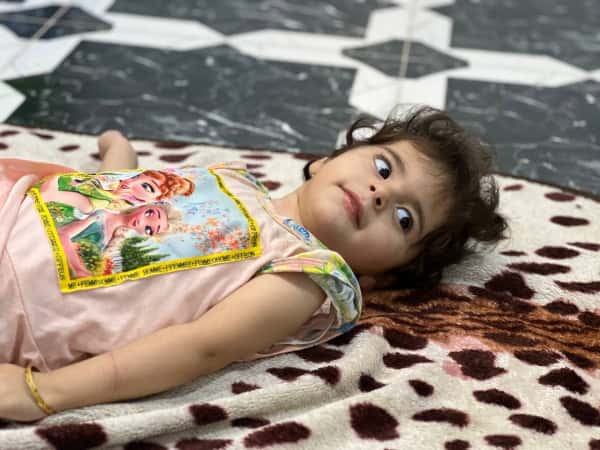 Huda is a child who suffered from cerebral paralysis!