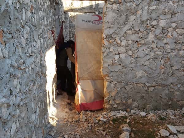 A family in a tent needs help