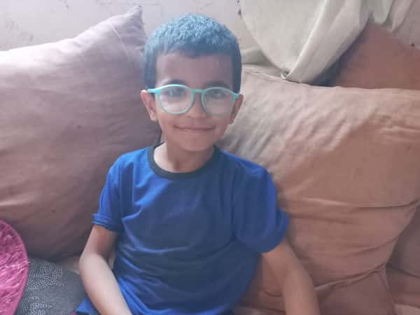 Yamen is an orphaned child from Gaza.