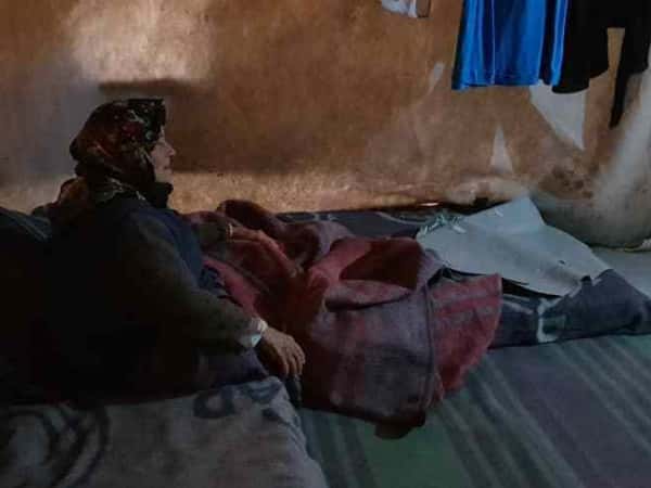 An elderly woman was displaced needs help