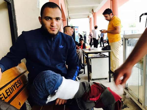 A man in need for shrapnel removal surgery