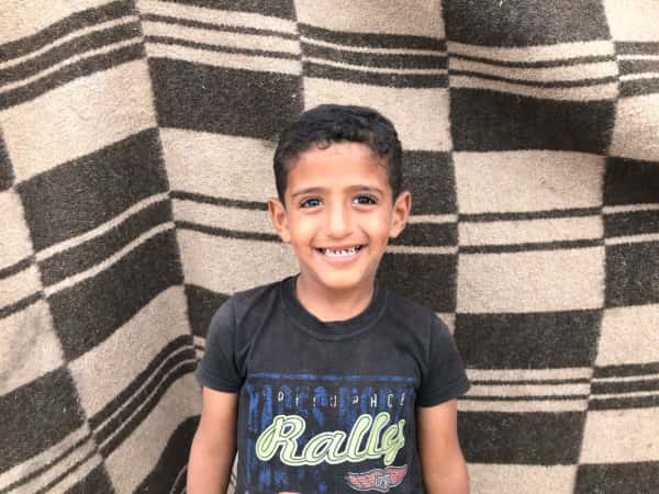 معاذ طفل يتيم من غزة