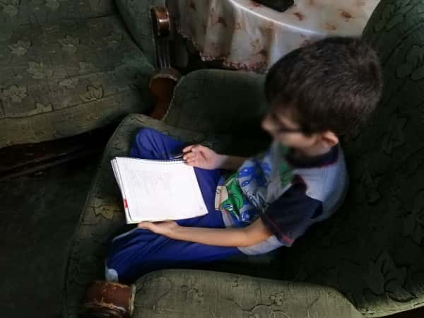 An orphan suffering from hearing loss