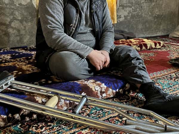 A war-injured man struggling to provide!