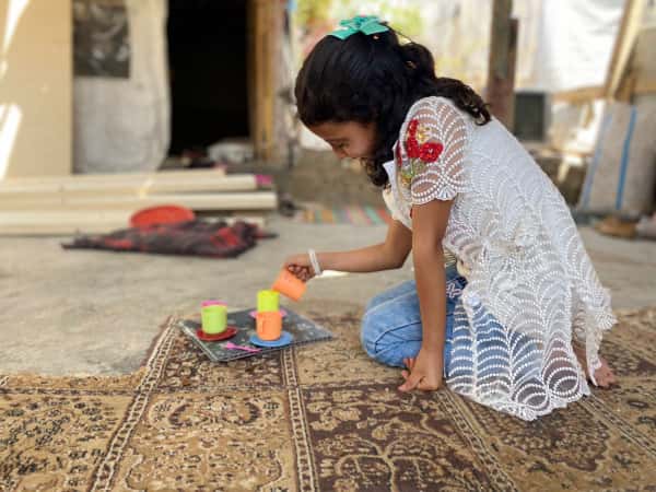 The little orphan, Nagham, is waiting for your sponsorship