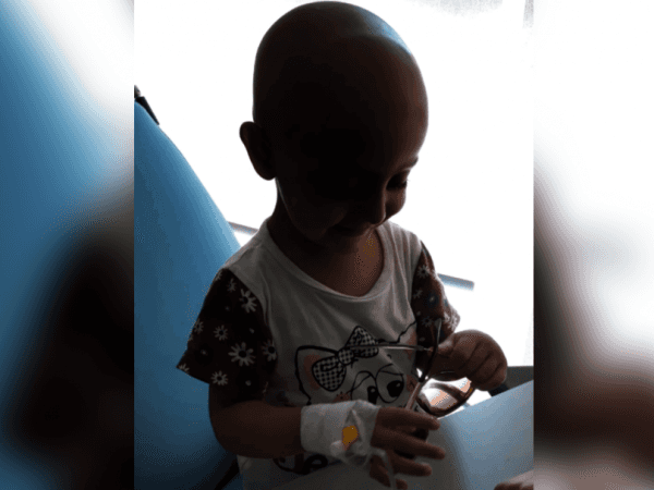 A girl with cancer