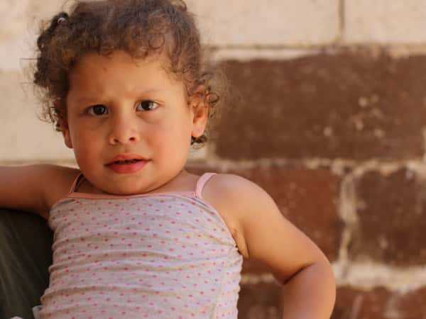 Lara is an orphan child from Idlib.
