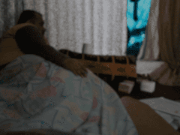 A man suffering from cancer
