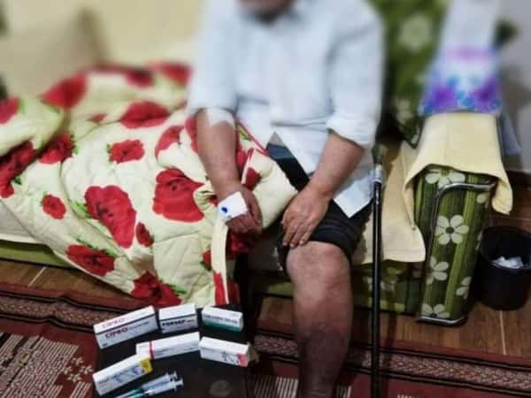 A man suffers from a bacterial infection!