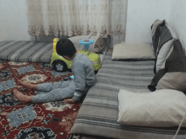 family without financial support in a desperate house