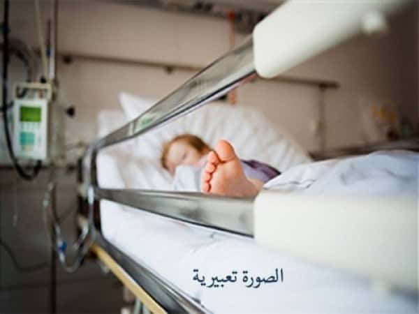 Little girl suffering from burns