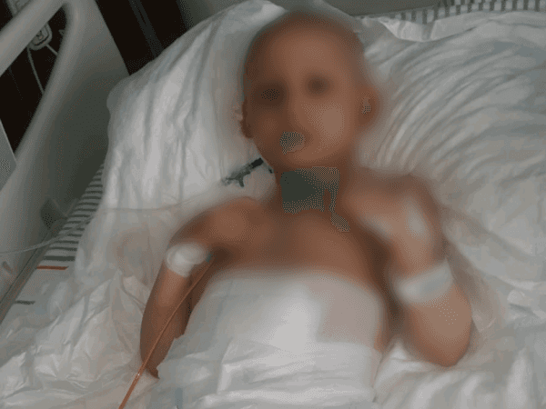A girl with cancer