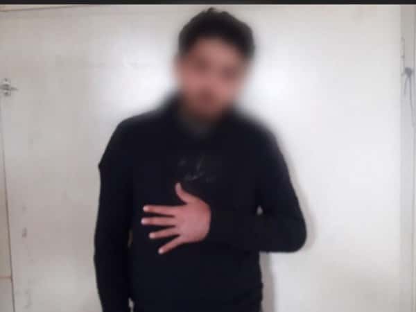 شاب مصاب بشظية