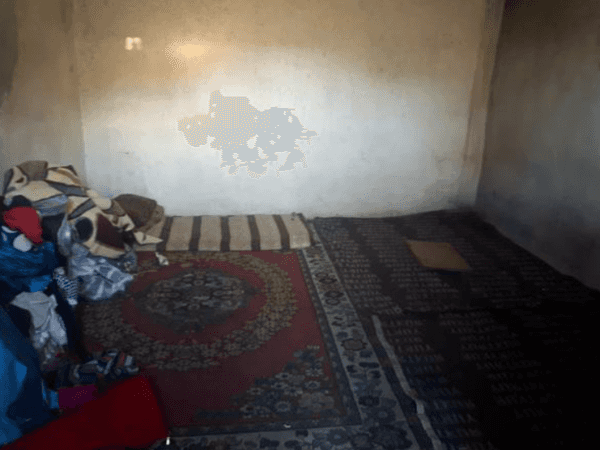 two families are living in poor two rooms