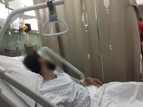 شاب مصاب بسرطان الرئة