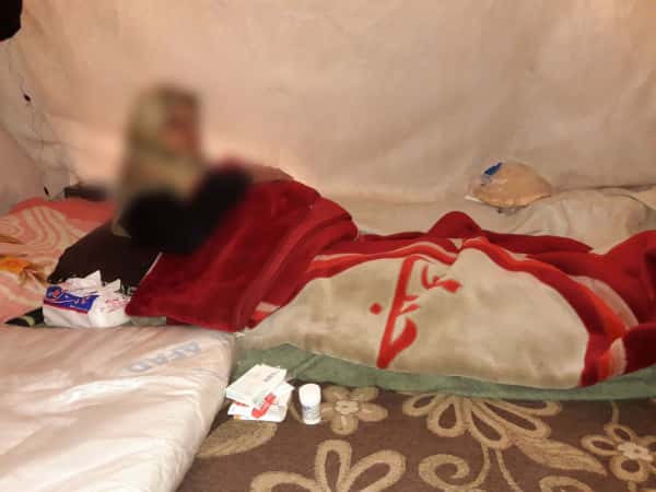 A family suffers from displacement and diseases.