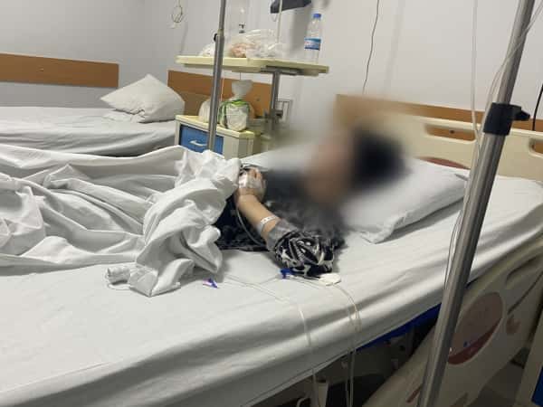 Little Azhar suffers in pain.