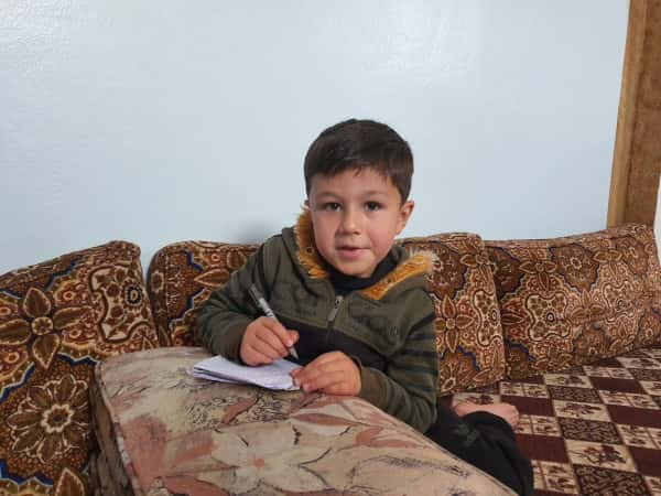 The orphan child, Bakri, lost his father months ago and is in need of your help.